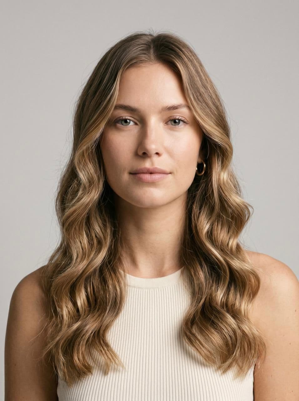 After — voluminous beach waves from Hairo's AI hairstyle try-on